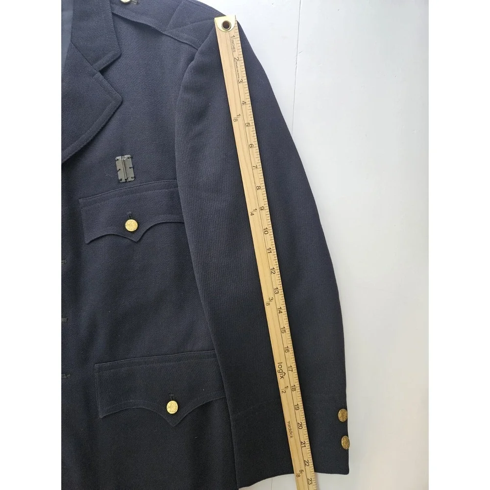 Men's Vintage New York State Service Uniform Blazer Metal Buttons Navy 38